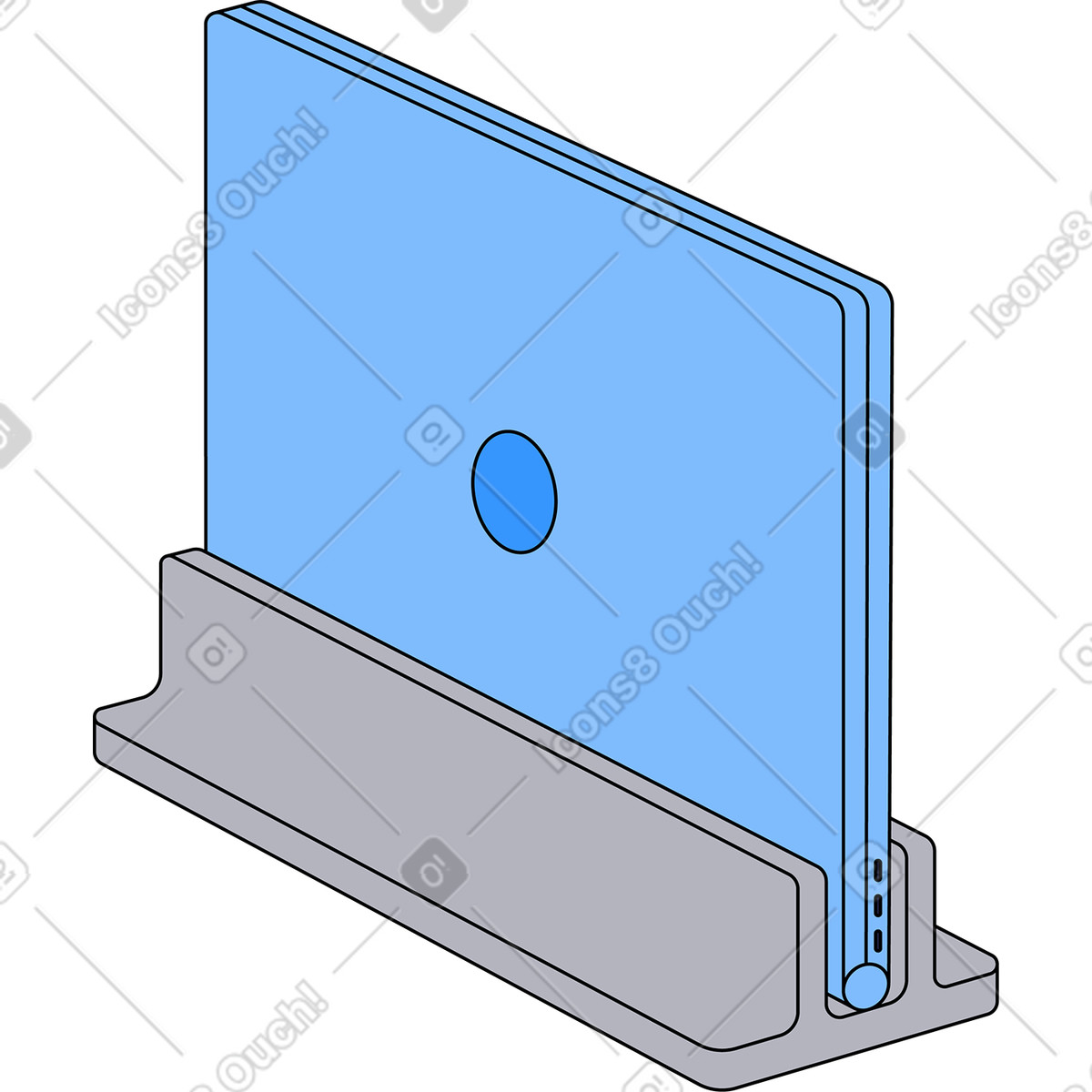 Ilustração de Laptop em um suporte no estilo Pop para baixar PNG, SVG