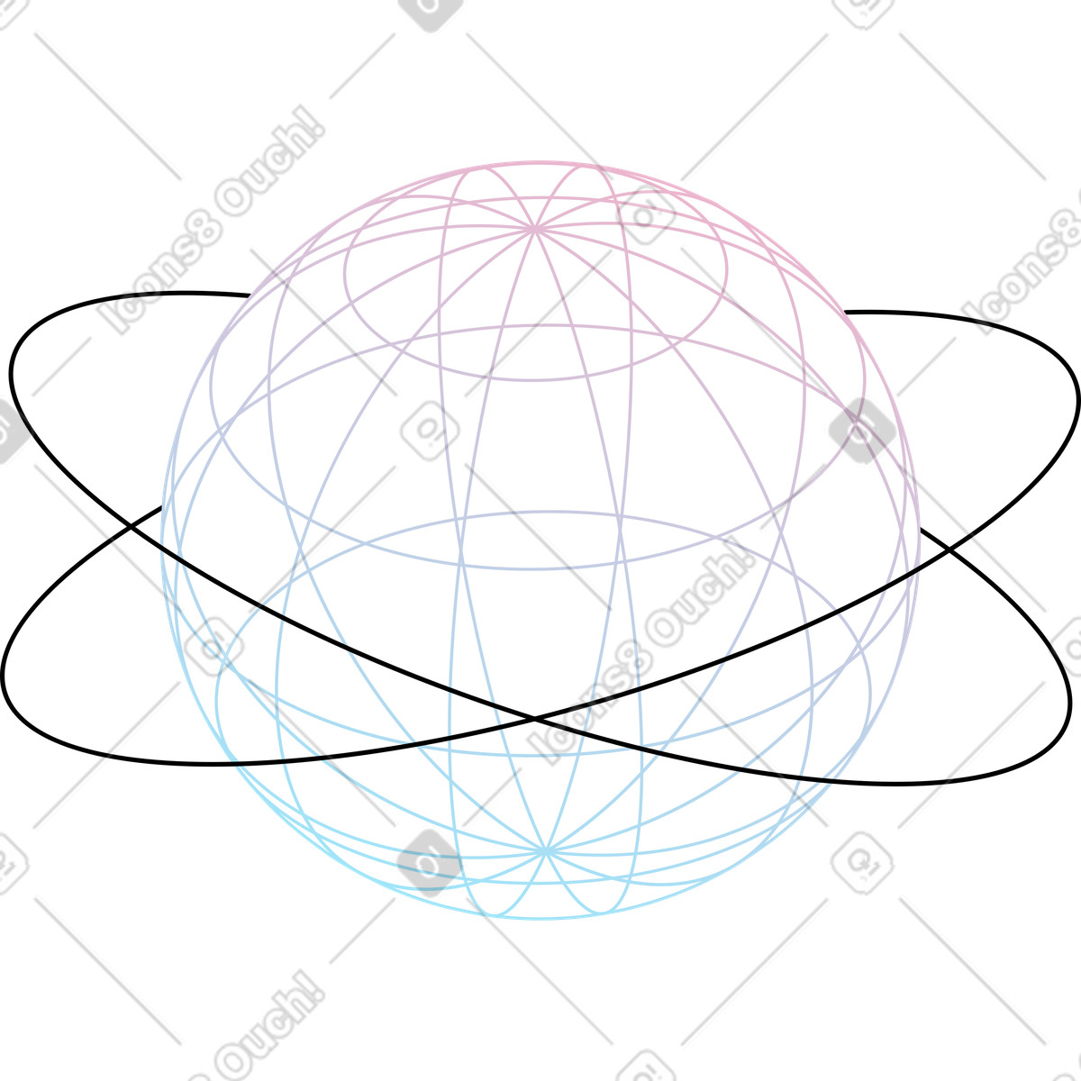 Globo wireframe illustrazione in stile Node scarica in PNG, SVG