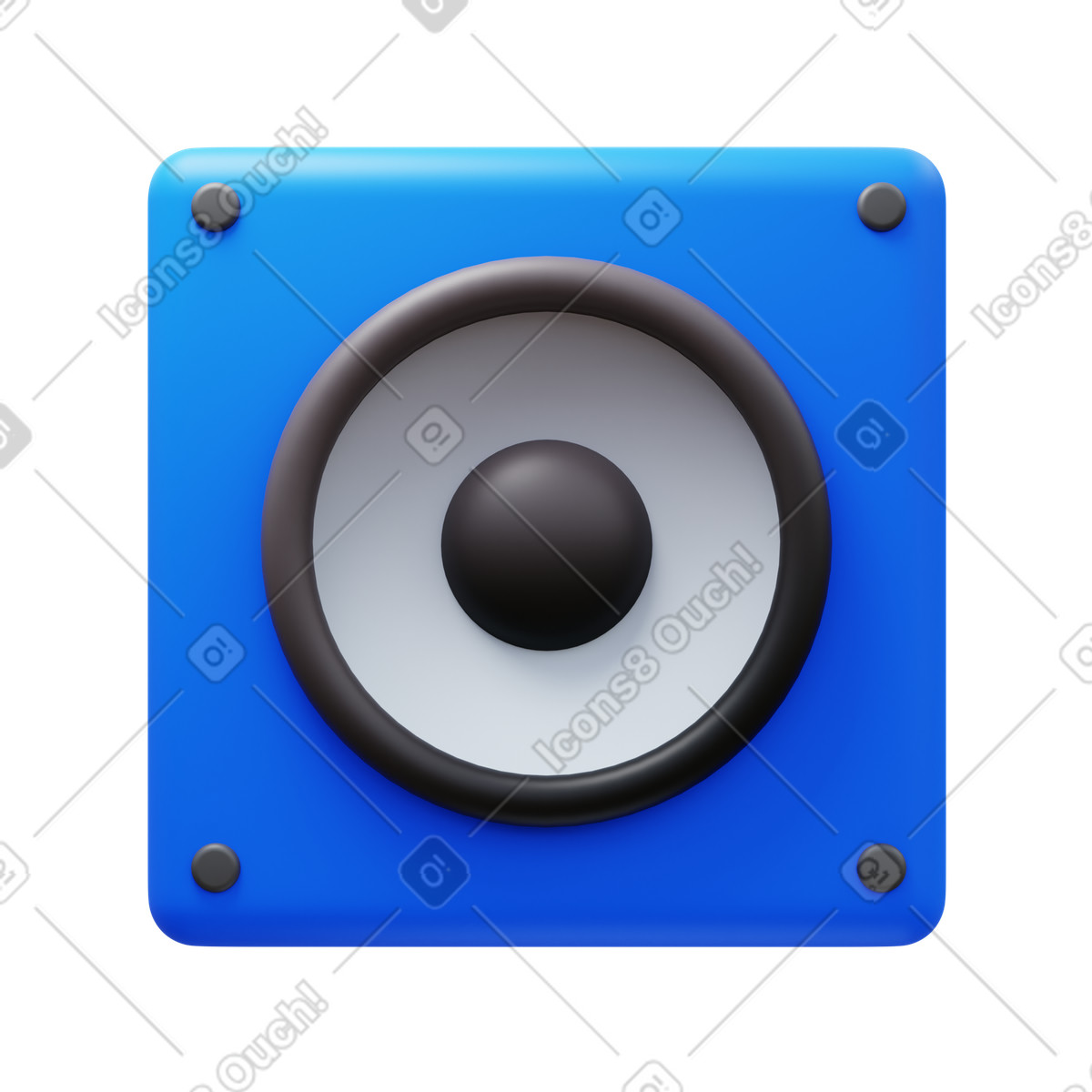 Loudspeaker illustrazione in stile 3D Fluency scarica in PNG, SVG