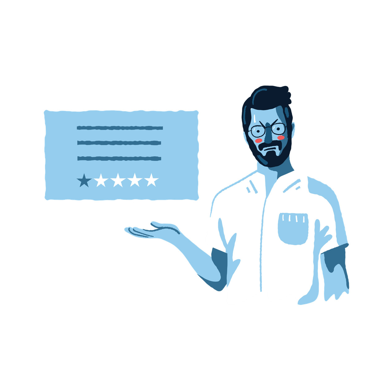 下载 Cherry 风格的 Bad review 插画，支持 PNG、SVG 格式