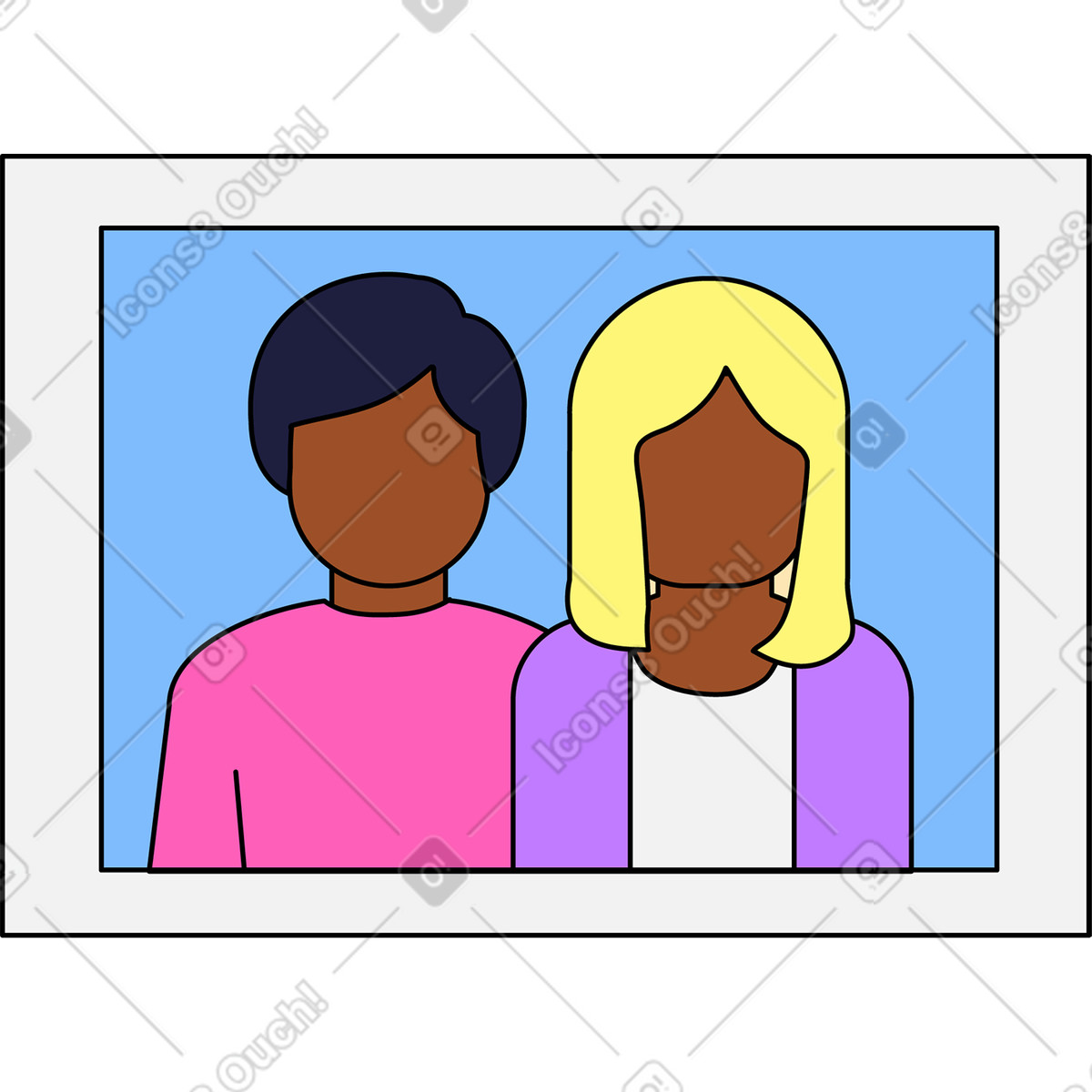 Pop スタイルの 写真 のイラストをPNG、SVG形式でダウンロード
