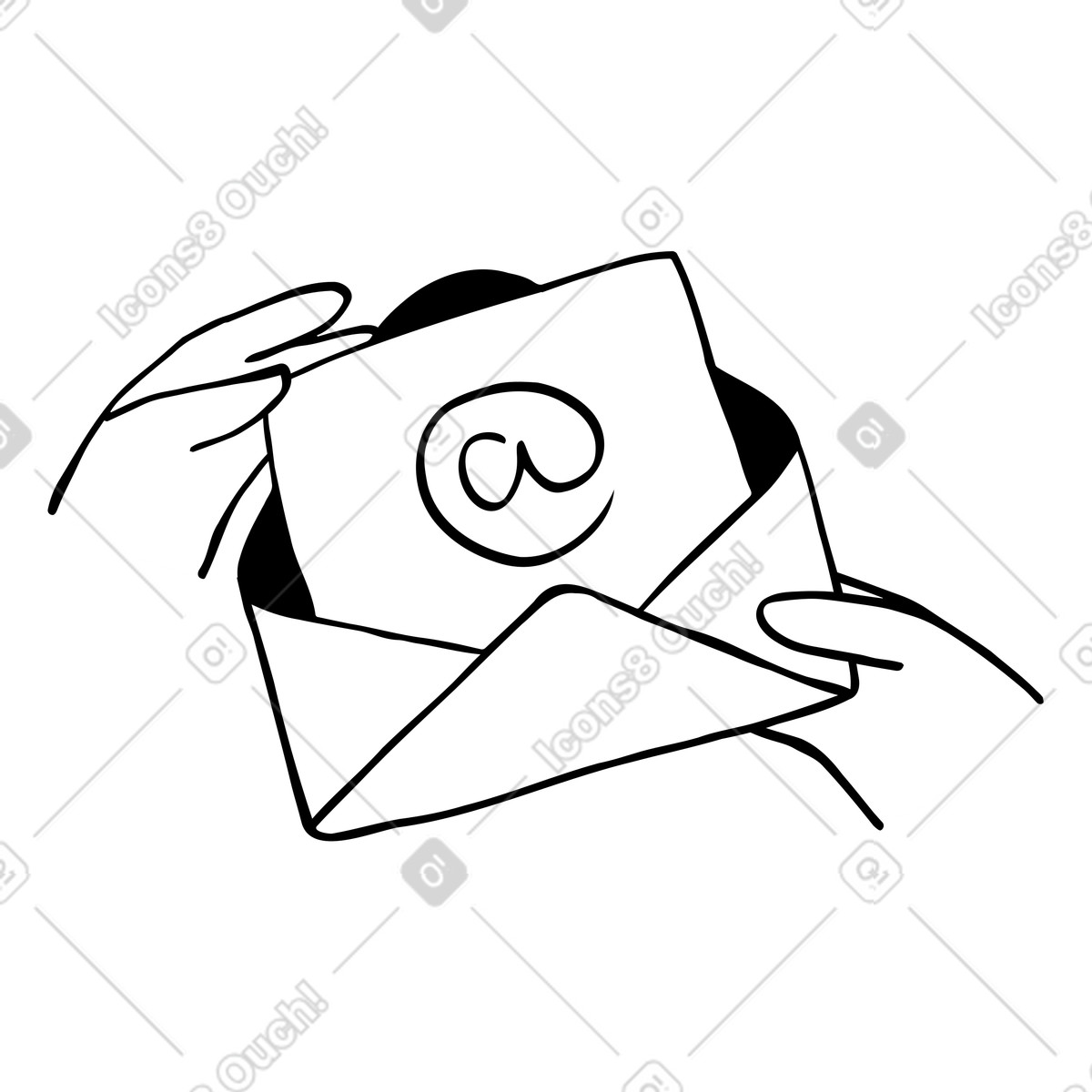 Mail received animated illustration in Journal style download in GIF, Lottie (JSON), AE
