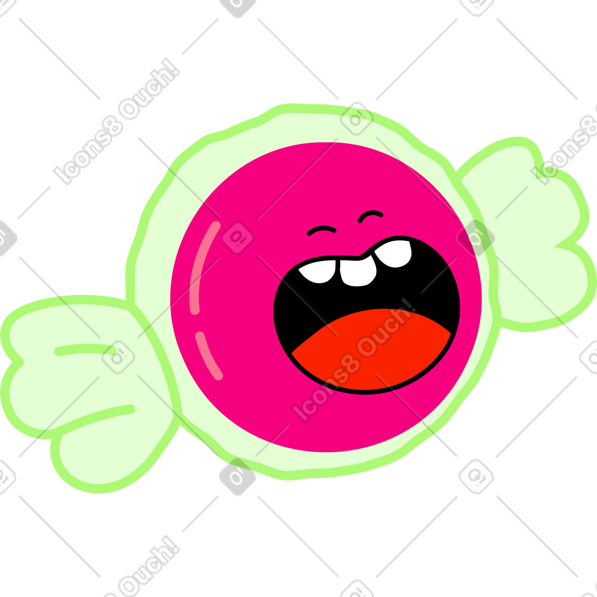 下载 Giggle 风格的 糖果头 插画，支持 PNG、SVG 格式