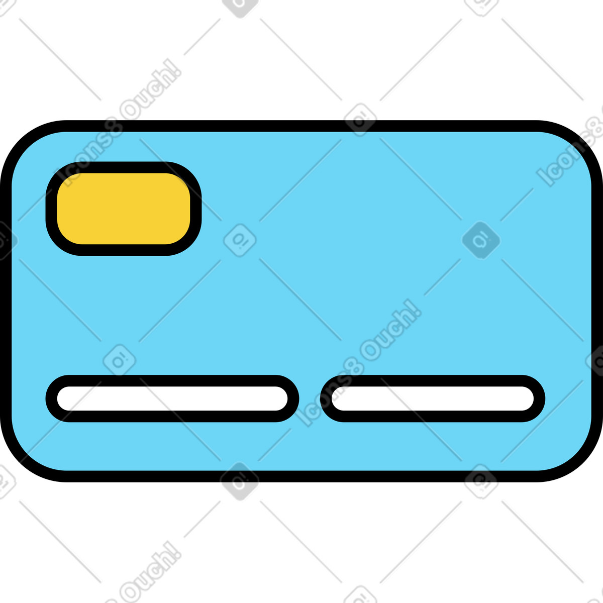 Ilustração de Bank card em no estilo Wiggle para baixar em PNG, SVG
