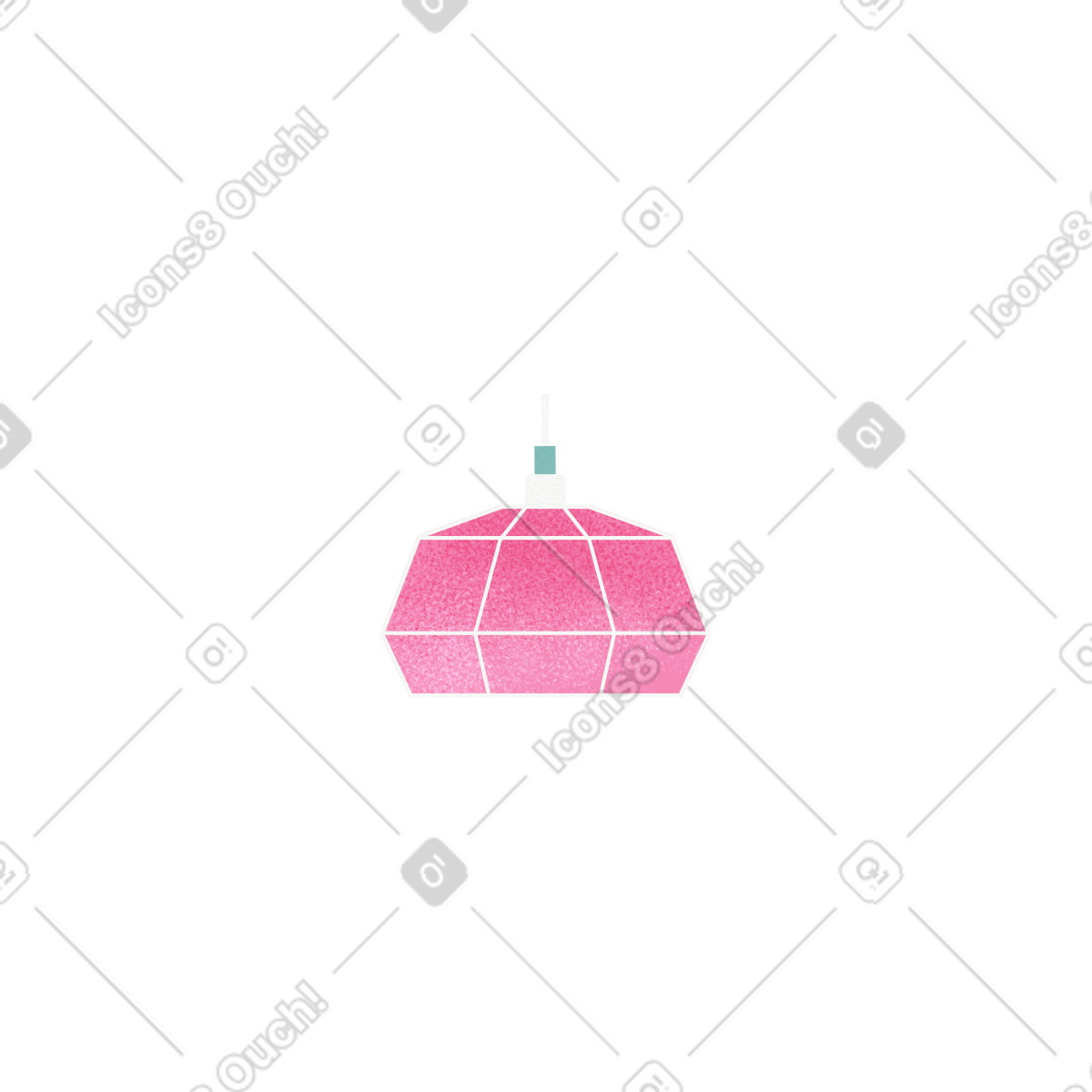 Pink modern lamp illustration in Willowy style download in PNG, SVG