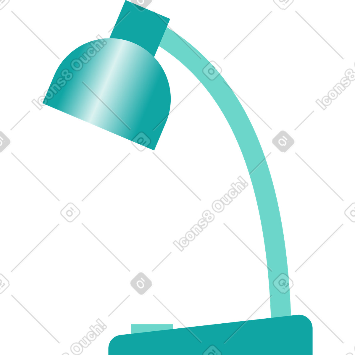 Table lamp illustration in Office style download in PNG, SVG