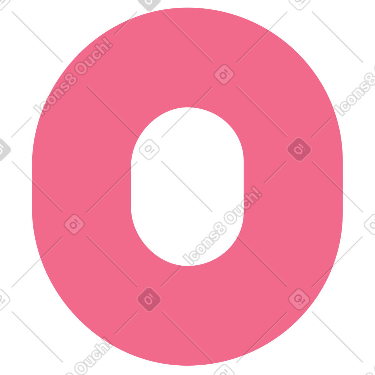 Buchstabe o saftig-Illustration im Juicy-Stil als Download in PNG, SVG