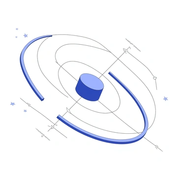 A detailed illustration showcases an electromagnetic coil positioned at the center of the image. Surrounding the coil, there are distinct, flowing lines representing electric field lines, which radiate outward in a symmetrical pattern. These lines are depicted as curved, consistently spaced arcs that extend away from the coil. Intertwined with the electric field lines, the magnetic field lines are illustrated as closed loops, circling around the coil in a three-dimensional manner. The magnetic field lines appear denser near the coil and gradually spread out as they extend further away. The entire composition captures the interaction between the electric and magnetic fields, with the coil as the focal point of the scene.