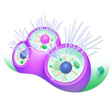 An illustration depicting a group of "epithelial cells" featuring prominent "cilia" extending from their surfaces. The cells are arranged closely together, showcasing their diverse shapes and sizes. Within the cells, "centrioles" are visible, illustrating their critical role in cell division. Each centriole is detailed with distinct structural features. The overall composition highlights the interaction between the cilia and the centrioles, emphasizing their significance in cellular function. The background is subtle, ensuring focus remains on the cellular structures.