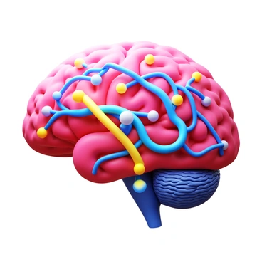 An intricate 3D model of pathways in the brain depicting "memory storage" and "retrieval". The pathways are highlighted in vibrant colors, showcasing their complexity. Neurons are represented with detailed textures, connected by glowing synapses. The overall structure of the brain is visible, providing context for the pathways, and there are labels for specific areas involved in memory processes.