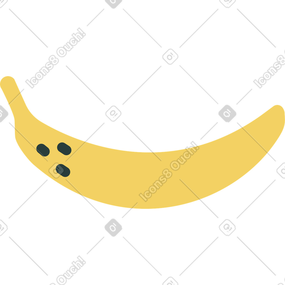 Иллюстрация Банан в стиле Macaroni — скачать в форматах PNG, SVG