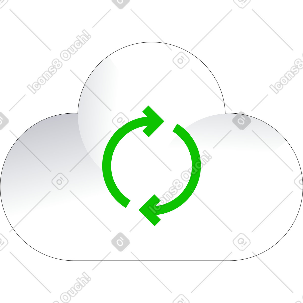 Pop スタイルの クラウドストレージ のイラストをPNG、SVG形式でダウンロード