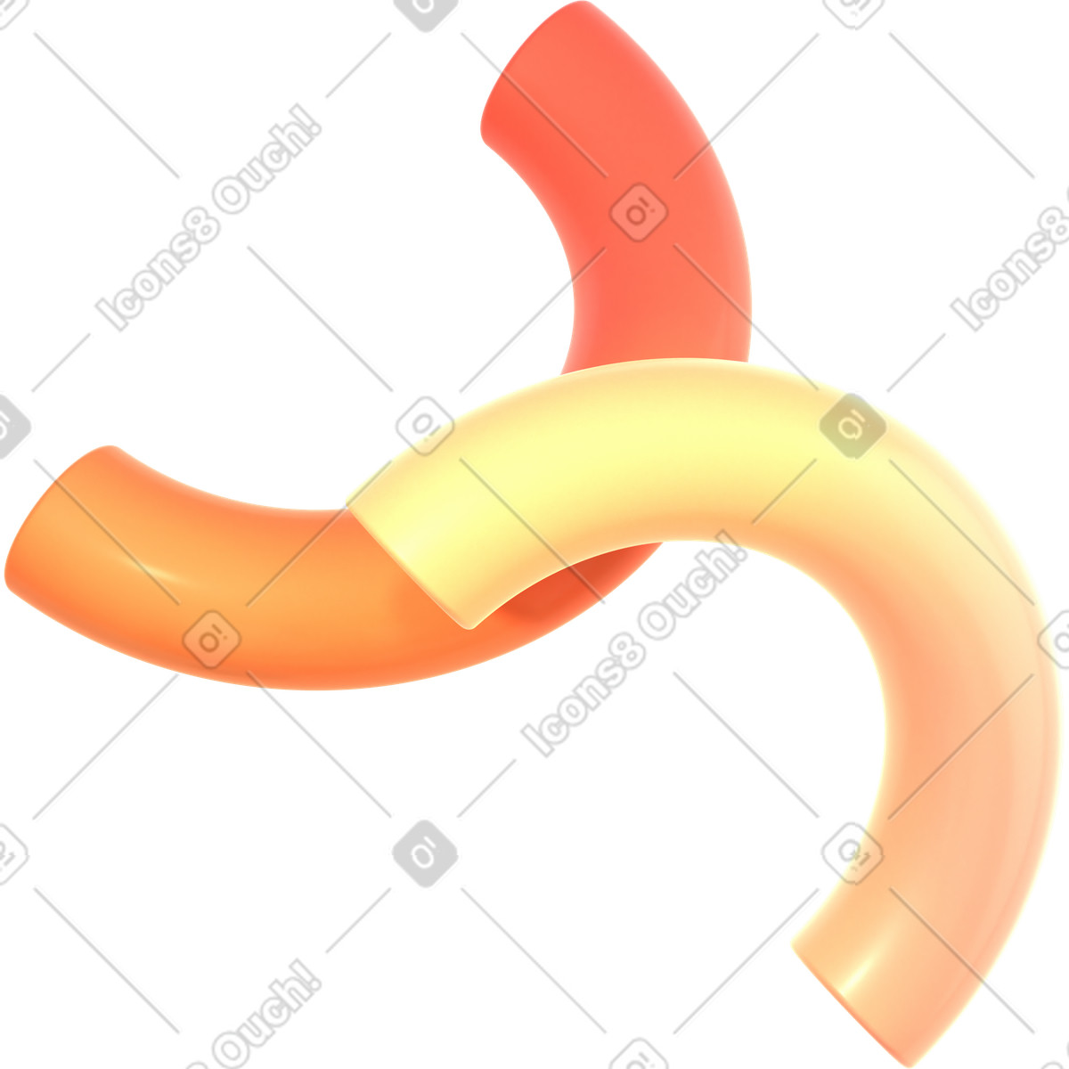 Gradient parts of torus illustration in PNG, SVG
