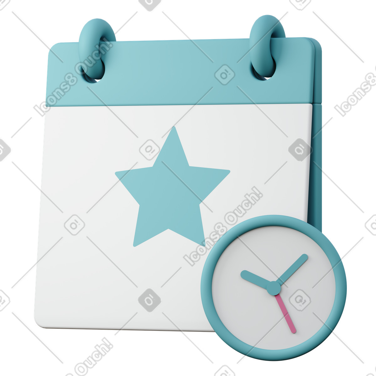 Important Scheduled Event illustration in 3D Sugary style download in PNG, SVG