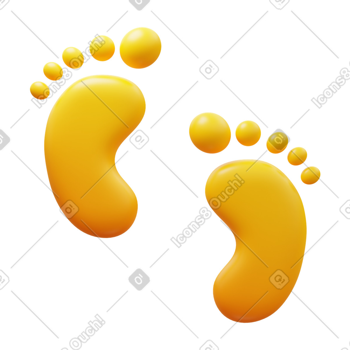 Illustration Baby feet dans le style 3D Fluency à télécharger aux formats PNG, SVG