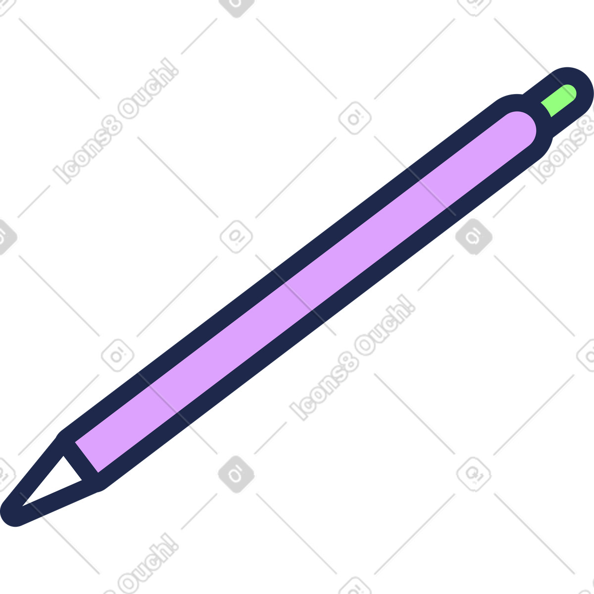 Ilustración Bolígrafo en estilo Outline a descargar en PNG y SVG