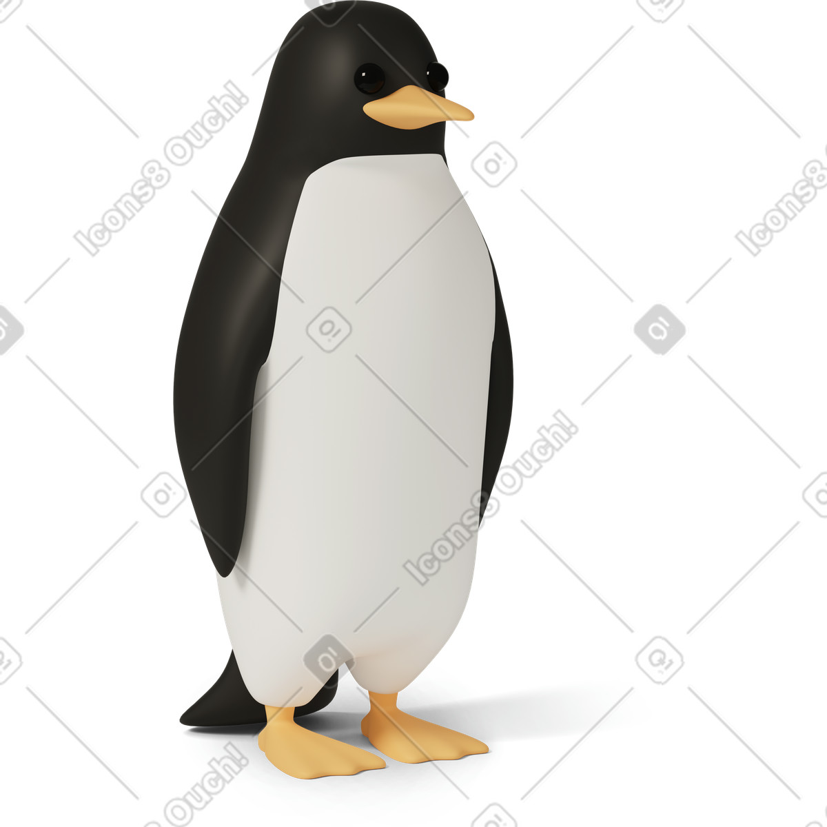 Ilustração de Big penguin em no estilo 3D Casual life para baixar em PNG, SVG