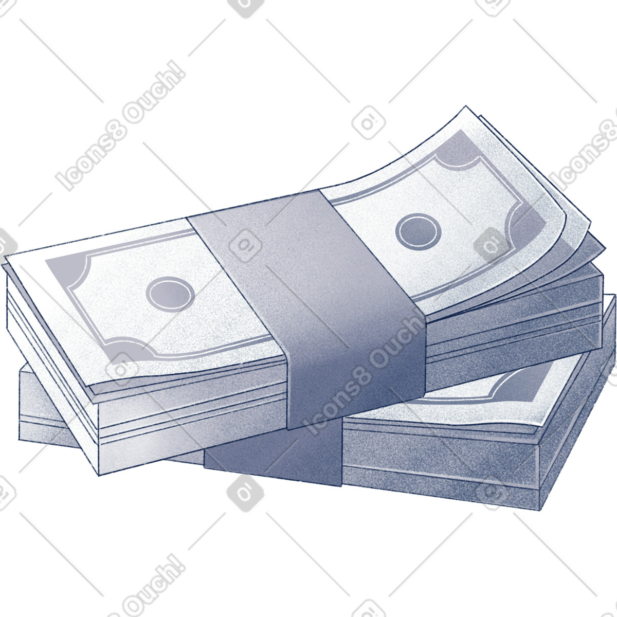 Stack of banknotes-Illustration im Haze-Stil als Download in PNG, SVG