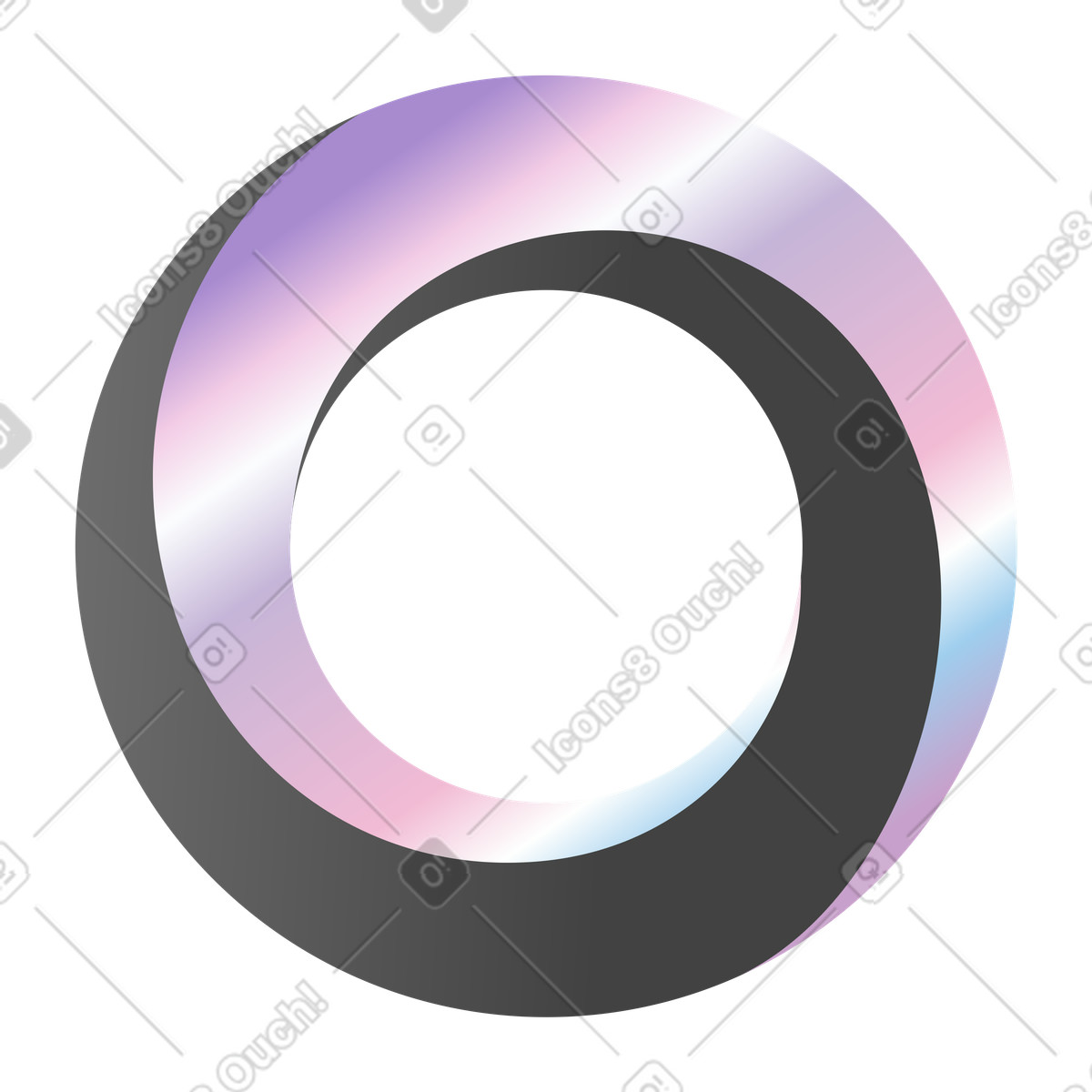 Illustration Forme circulaire abstraite avec un fini pastel dans le style Illusion à télécharger aux formats PNG, SVG