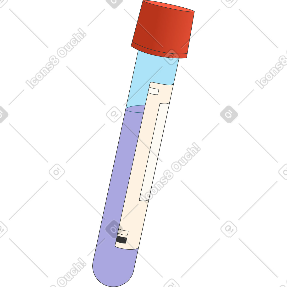 Reagenzglas animierte Illustration im Kit-Stil als Download in GIF, Lottie (JSON), AE