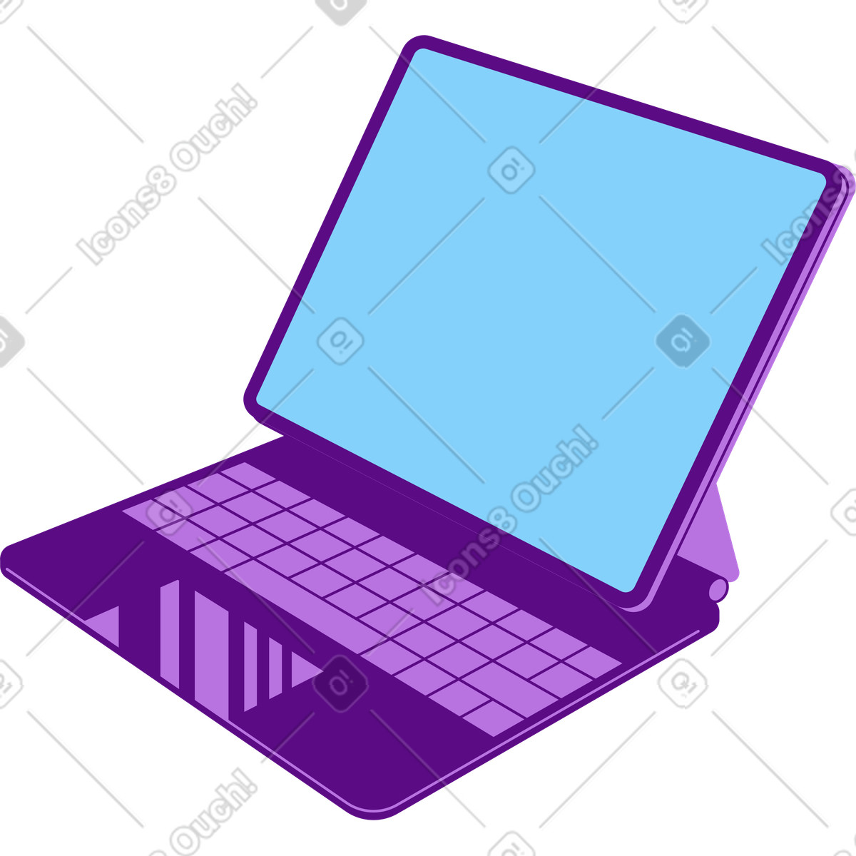 Tastatur-tablet-Illustration im Storyline-Stil als Download in PNG, SVG