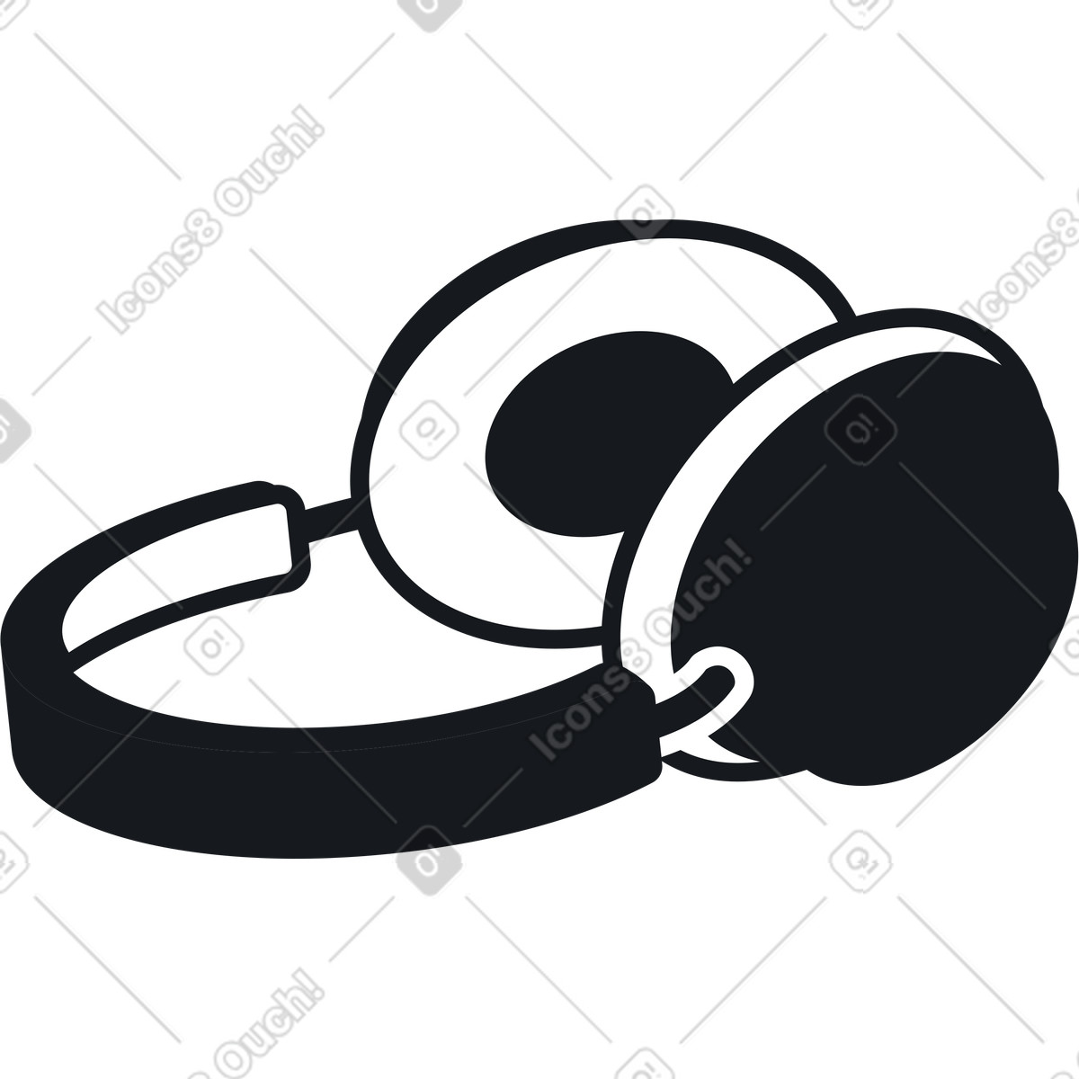 Ilustração de Fones ouvido pretos em no estilo Breeze para baixar em PNG, SVG