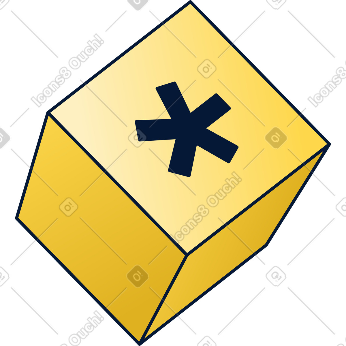 Illustration Cube de mot passe dans le style Neat à télécharger aux formats PNG, SVG