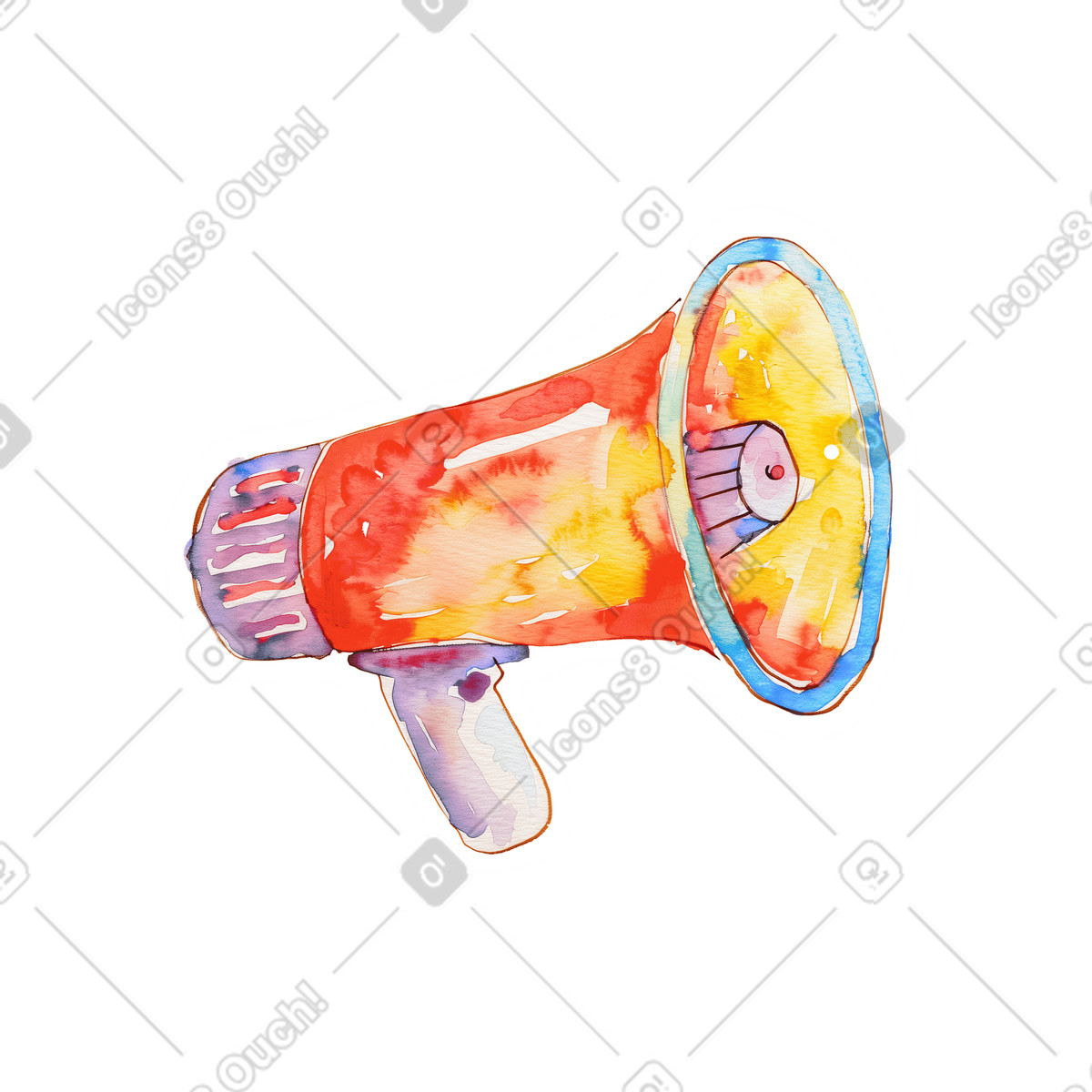 Иллюстрация Громкоговоритель в стиле Watercolor — скачать в форматах PNG, SVG