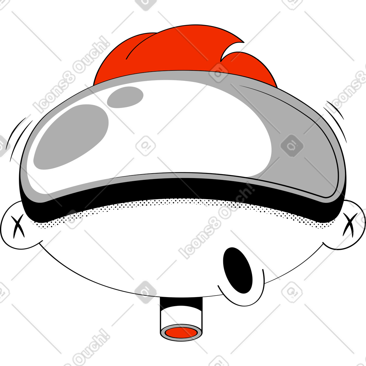 Illustration Tête dans le style Looney à télécharger aux formats PNG, SVG