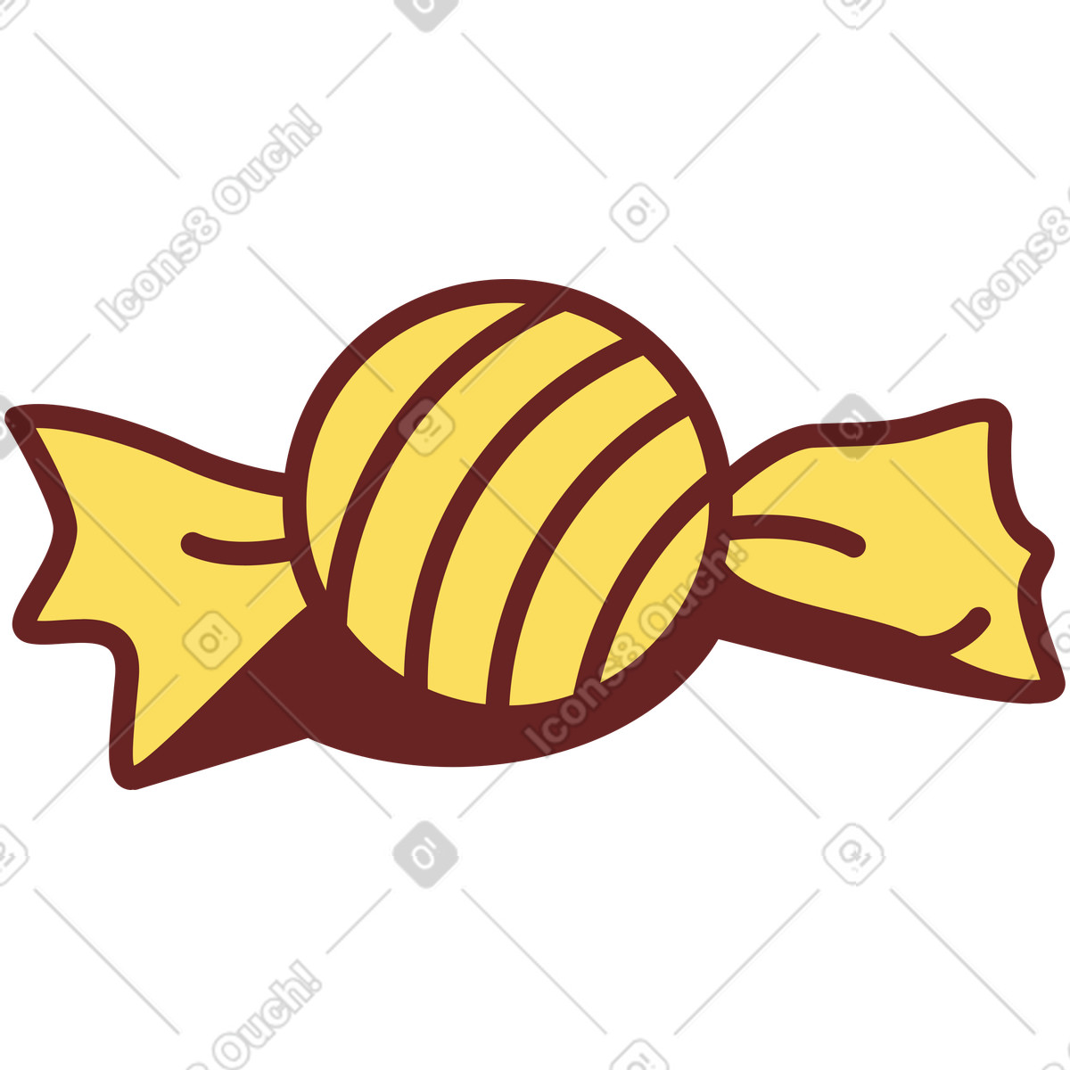 Süßigkeiten-Illustration im Storyline-Stil als Download in PNG, SVG