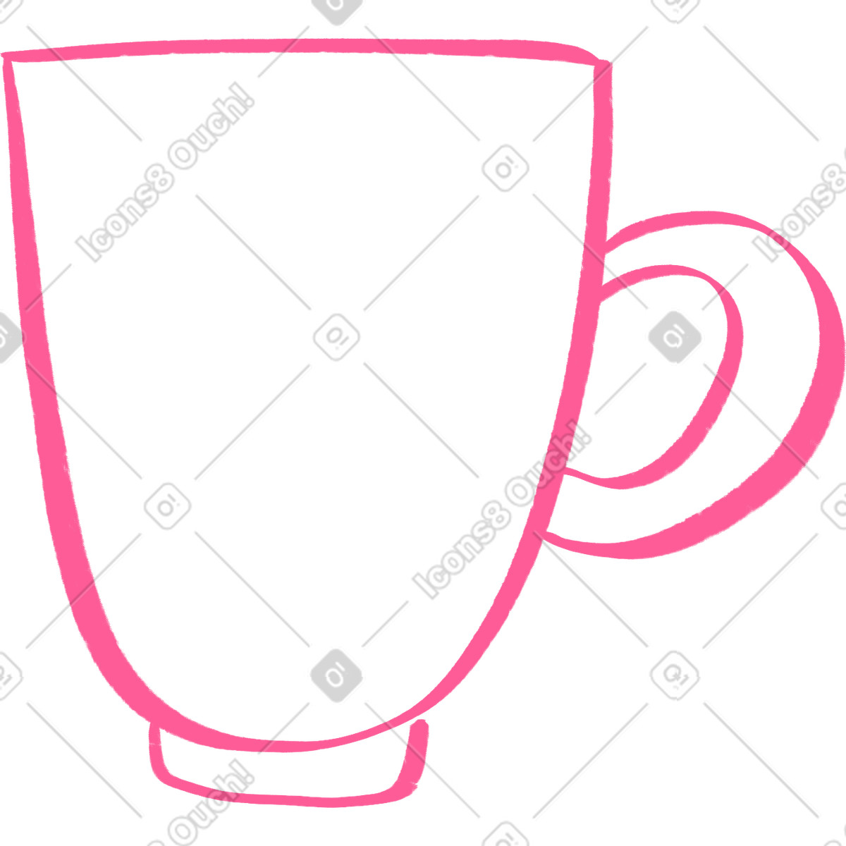 Ilustração de Pink cup em no estilo Quirky para baixar em PNG, SVG