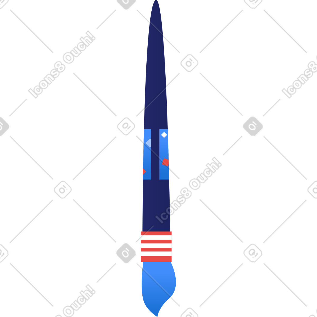 Ilustración Cepillo de pintura en estilo Clip a descargar en PNG y SVG