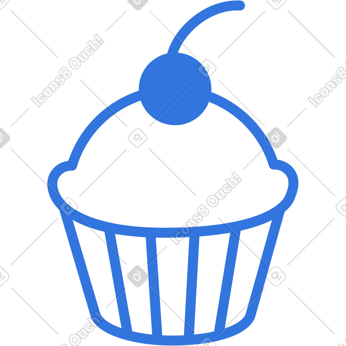 下载 Sky 风格的 纸杯蛋糕 插画，支持 PNG、SVG 格式