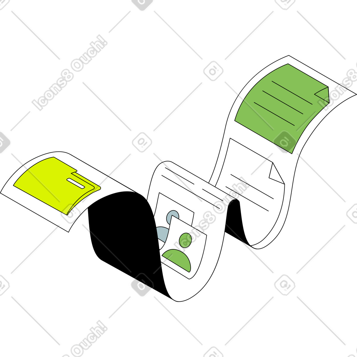 Foglio con file illustrazione in stile Isometric scarica in PNG, SVG