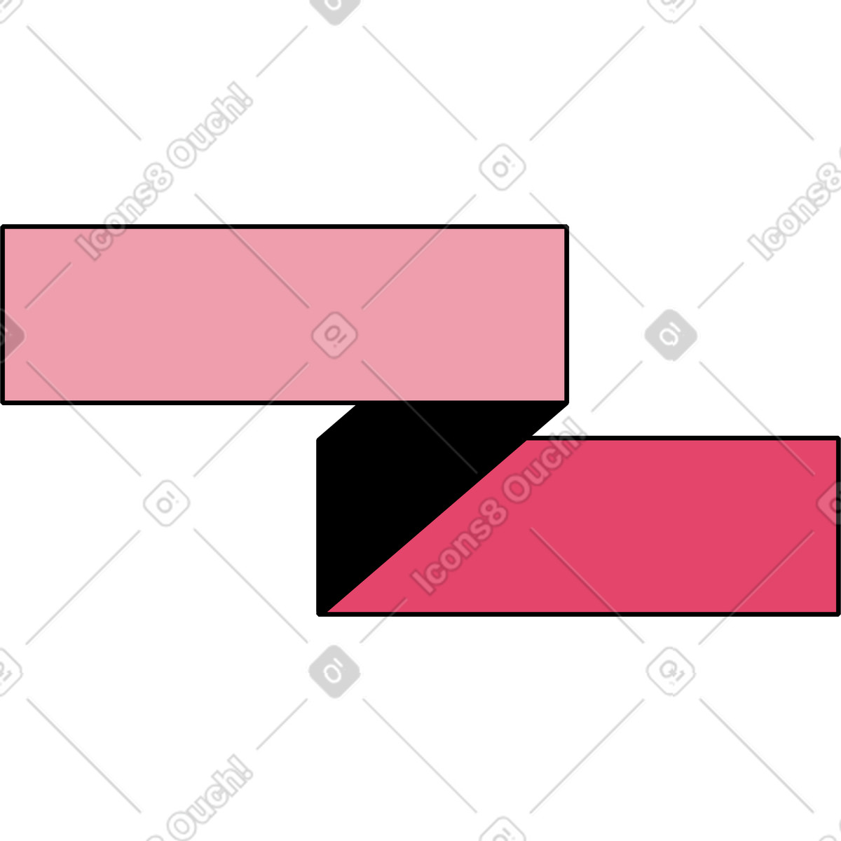 Ilustración Cinta en estilo Memphis a descargar en PNG y SVG
