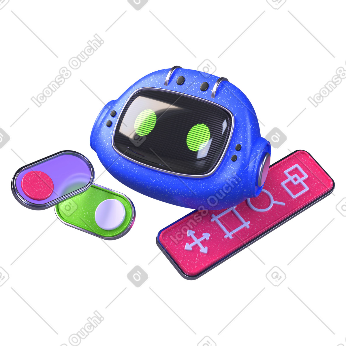 Designtools und ki-assistent-Illustration im 3D Boost-Stil als Download in PNG, SVG