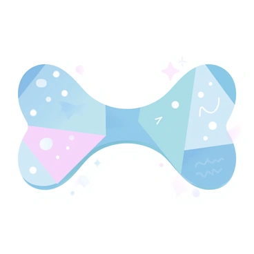 A wishbone is formed from a variety of geometric shapes including triangles, circles, and squares. The shapes feature intricate patterns such as stripes, polka dots, and zigzags. The wishbone is centered in the image, and its arms extend outward, showcasing the diverse colors of the shapes, blending seamlessly into a gradient of pastel hues. The background is filled with subtle geometric designs that complement the wishbone, enhancing the overall composition.