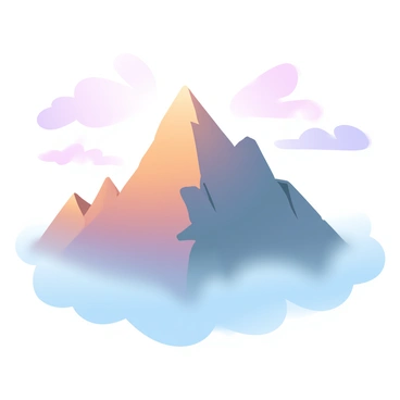 A striking mountain peak bathed in sunlight, symbolizing enlightenment and clarity