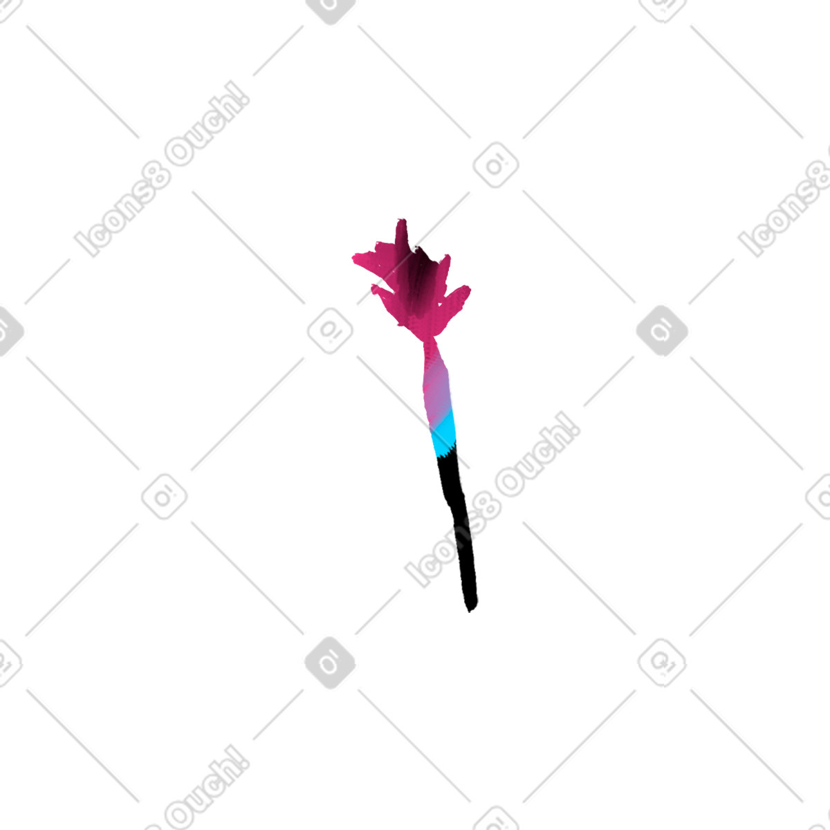 Ilustración Cepillo en estilo Fabulous a descargar en PNG y SVG