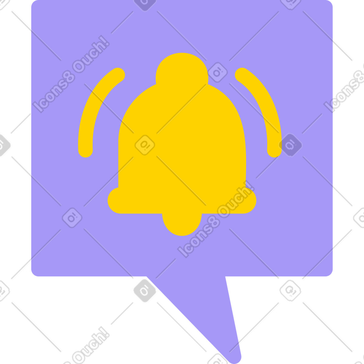 Speech bubble with a subscription icon illustration in Giggle style download in PNG, SVG