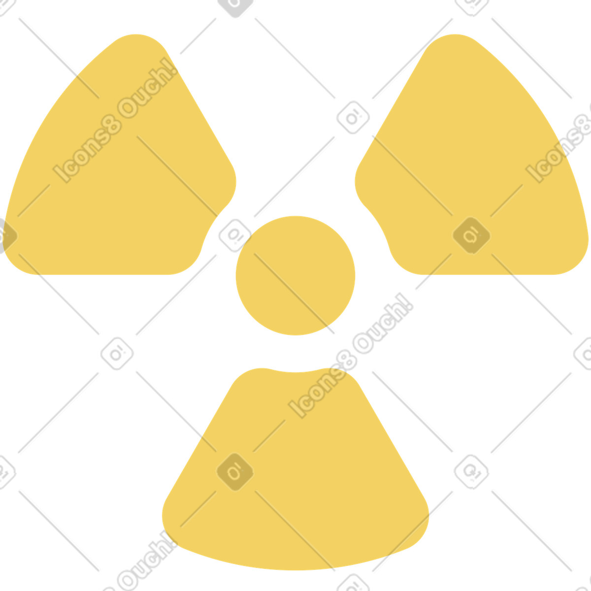 Ilustração de Sinal radioativo em no estilo Macaroni para baixar em PNG, SVG