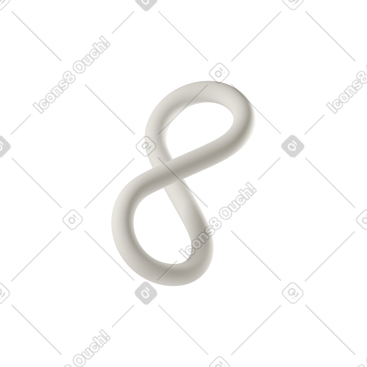Ilustração de Twisted white band em no estilo 3D Casual life para baixar em PNG, SVG