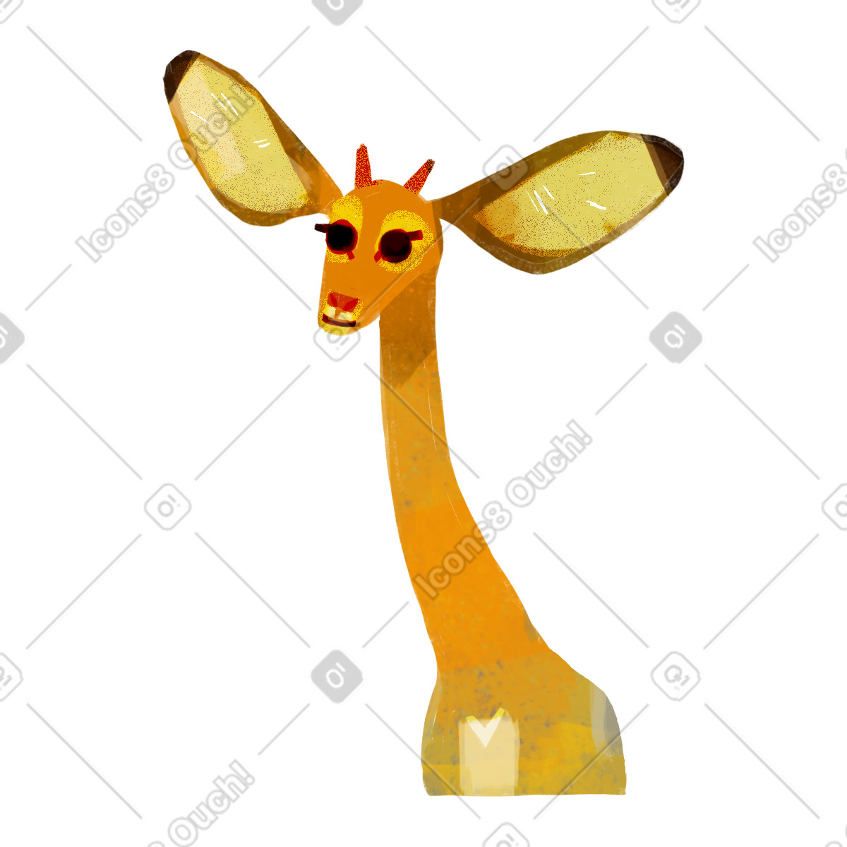 Antilope-Illustration im Fabulous-Stil als Download in PNG, SVG