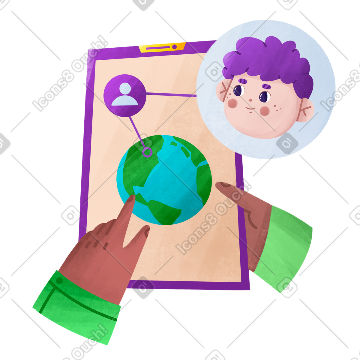 Иллюстрация Gps-навигация в стиле Bonbon — скачать в форматах PNG, SVG