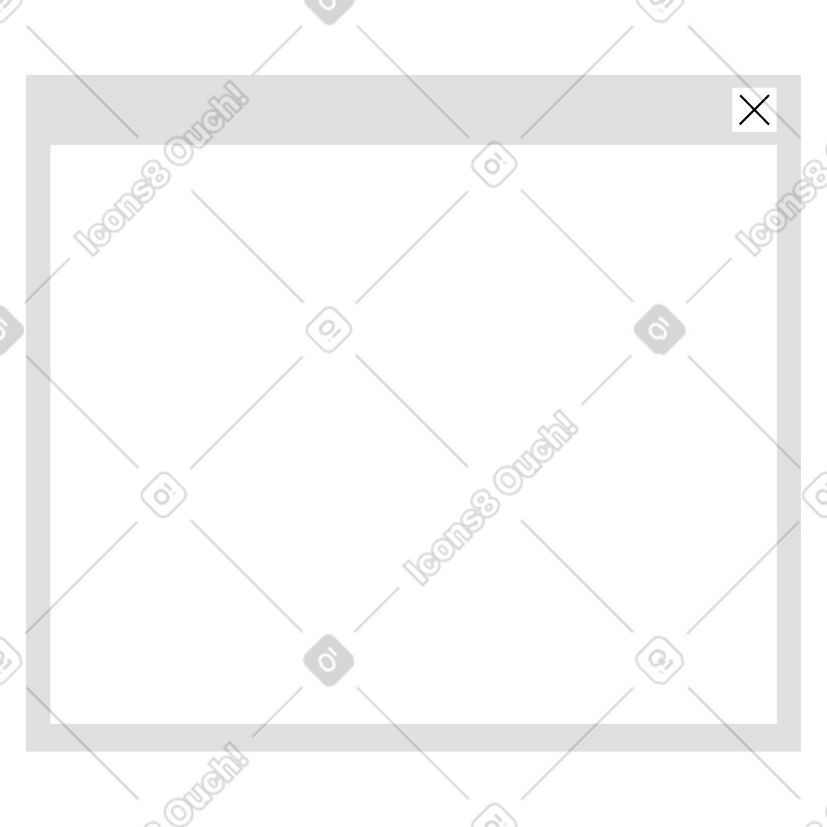 Browser window illustration in Jumble style download in PNG, SVG