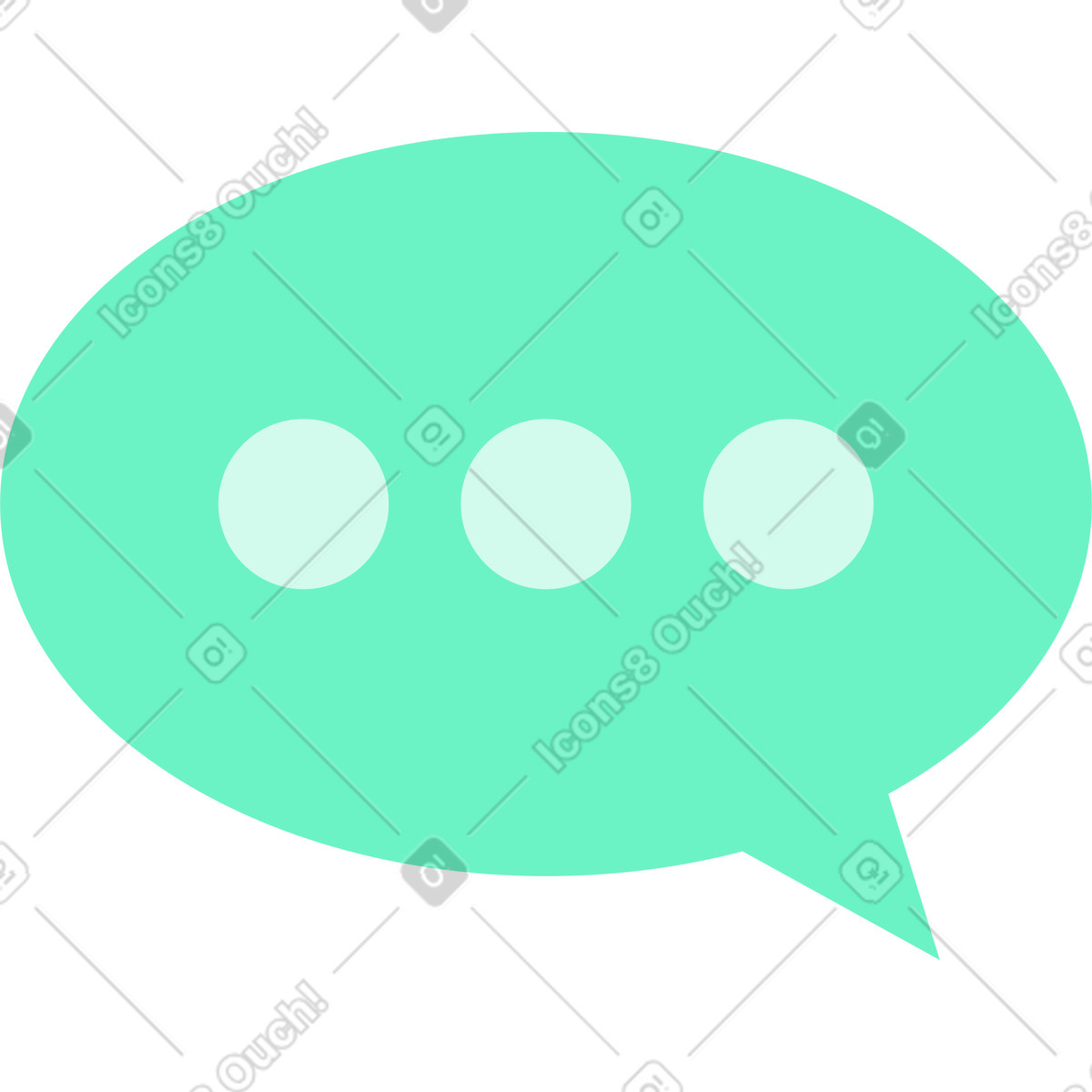 Ilustraci&oacute;n Bubble with three dots en estilo Lucent a descargar en PNG y SVG