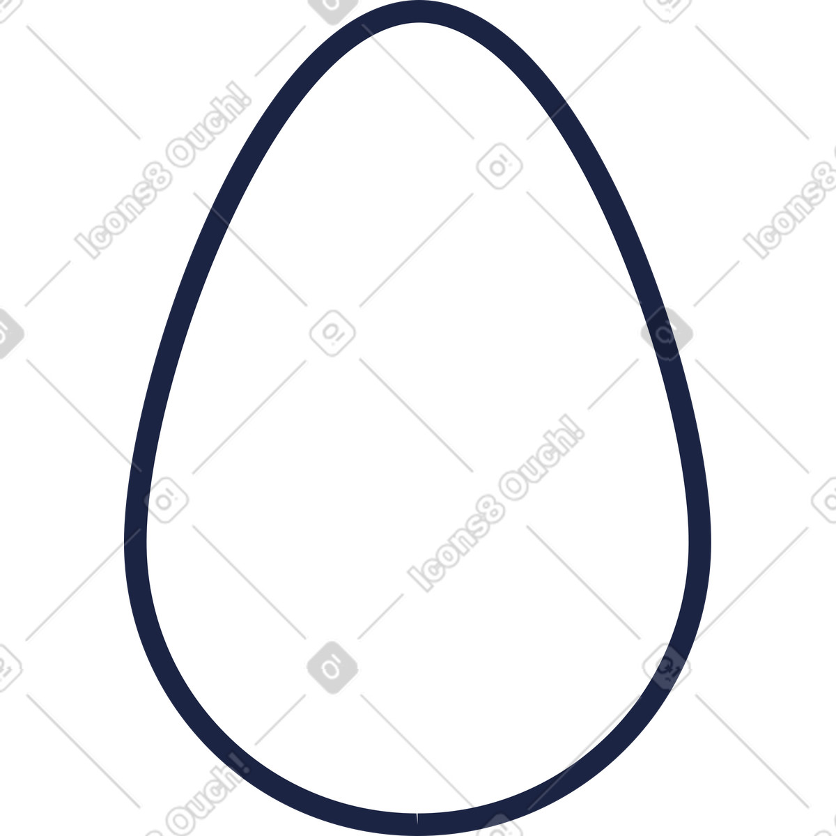 Ilustración Huevo en estilo Urban Line a descargar en PNG y SVG