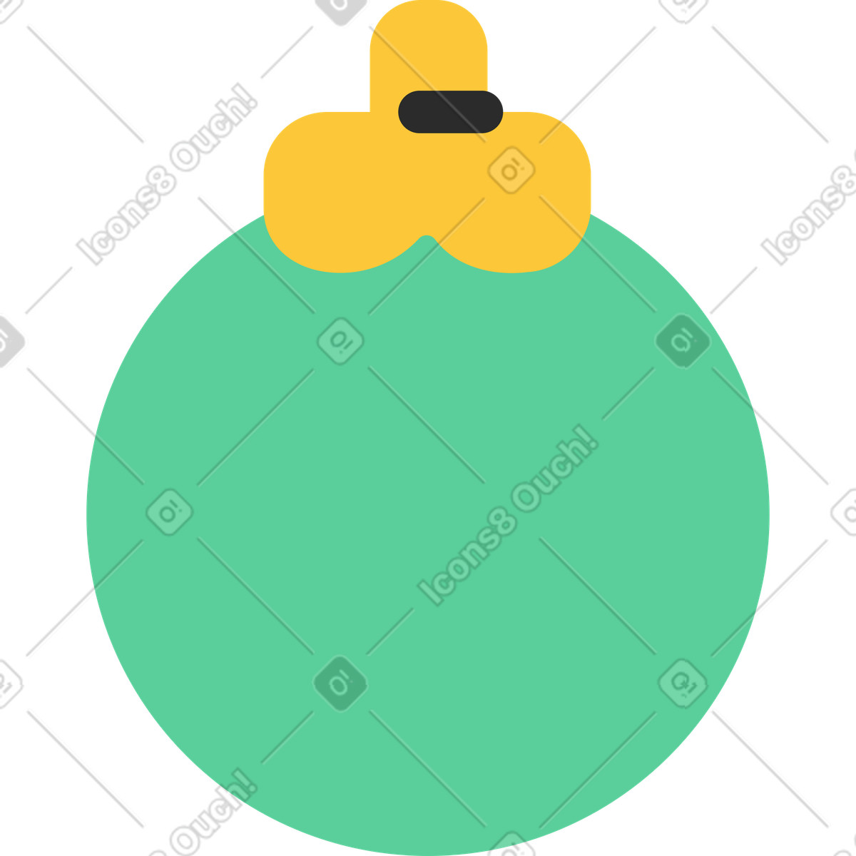 Giocattolo verde di natale illustrazione in stile Marginalia scarica in PNG, SVG