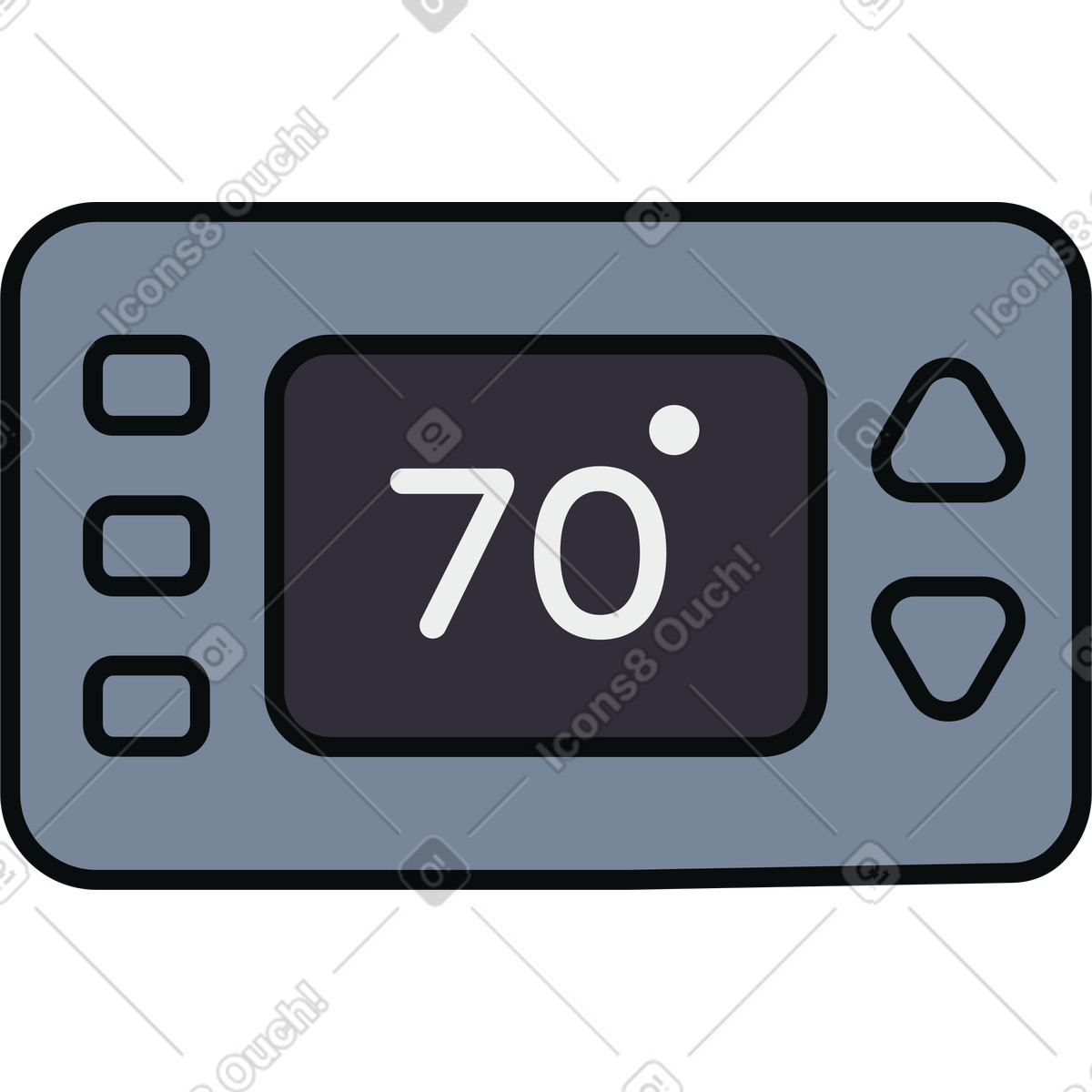 Digital thermostat illustration in Teko style download in PNG, SVG