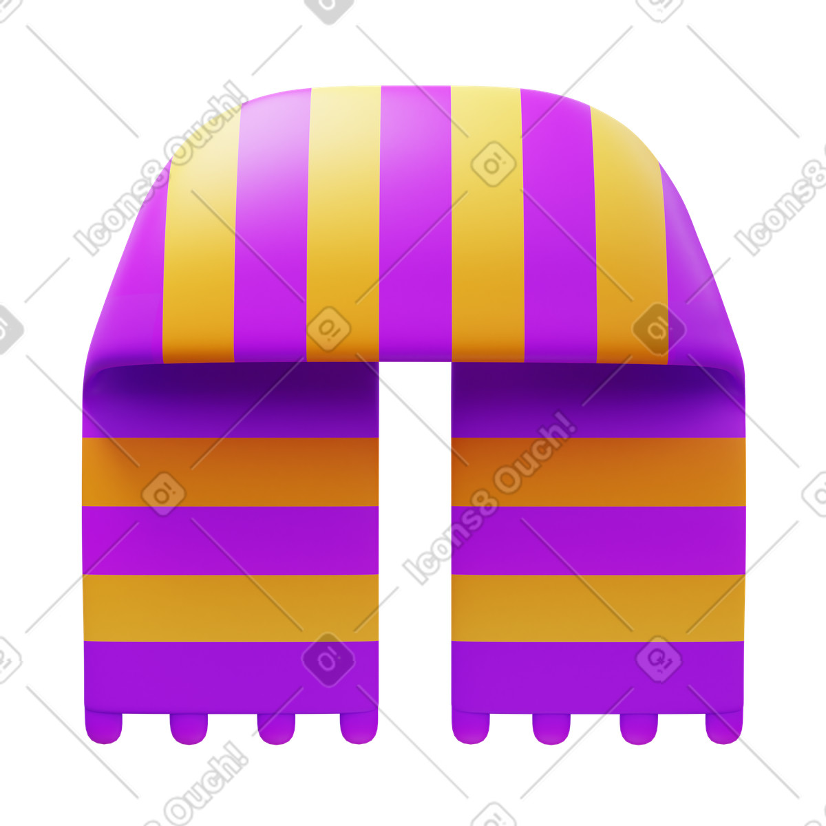 Ilustração de Scarf em no estilo 3D Fluency para baixar em PNG, SVG